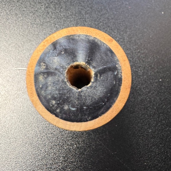 Vintage American Thread Co Wooden Spool White Cotton Thread Sewing Notion USA - Picture 2 of 5